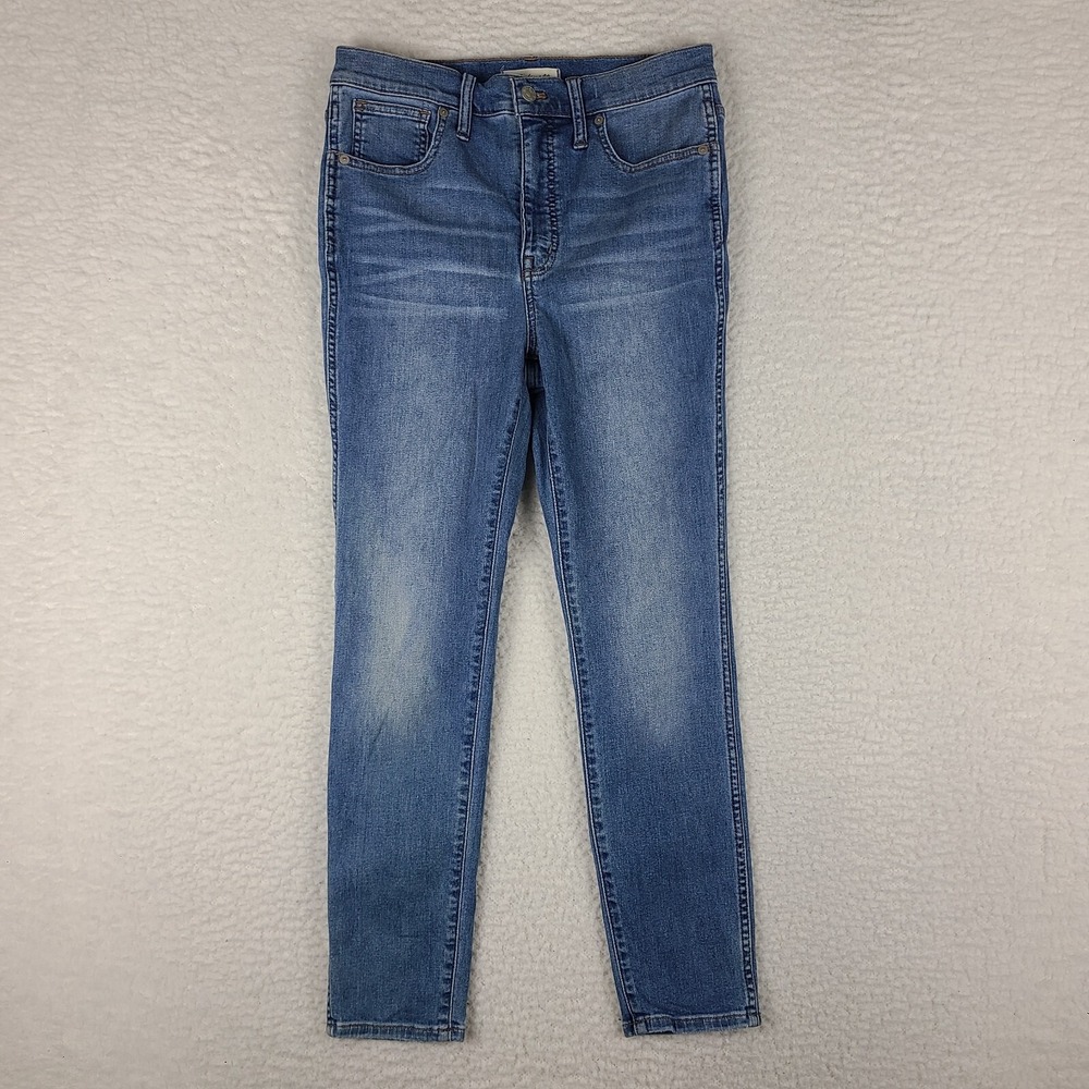 Madewell Jeans‎ Womens 28 Skinny Crop 10" High Rise Medium Wash Blue